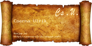 Cserna Ulrik névjegykártya